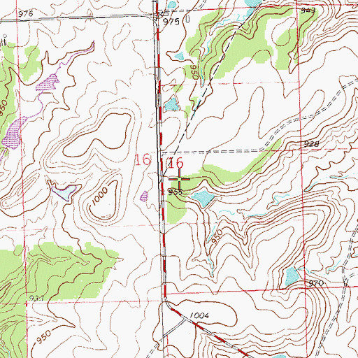 Topographic Map of Oknoname 113038 Reservoir, OK
