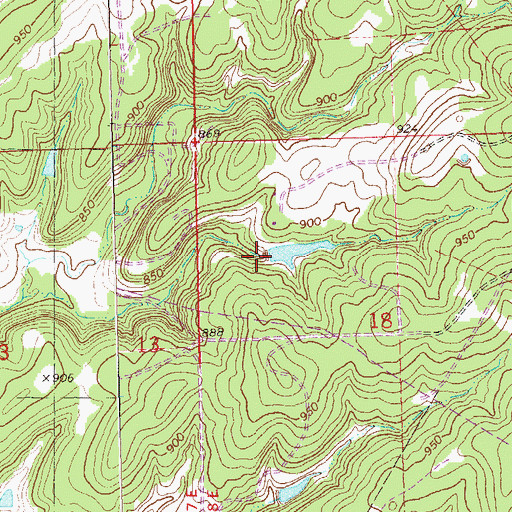 Topographic Map of Oknoname 113103 Dam, OK