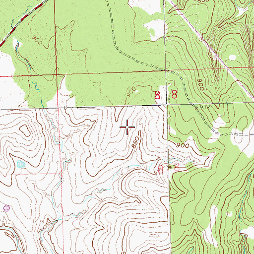 Topographic Map of Oknoname 113031 Dam, OK