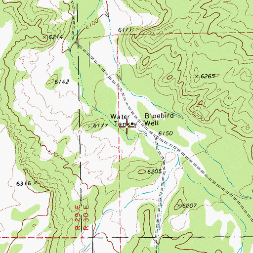 Topographic Map of Bluebird Well, AZ