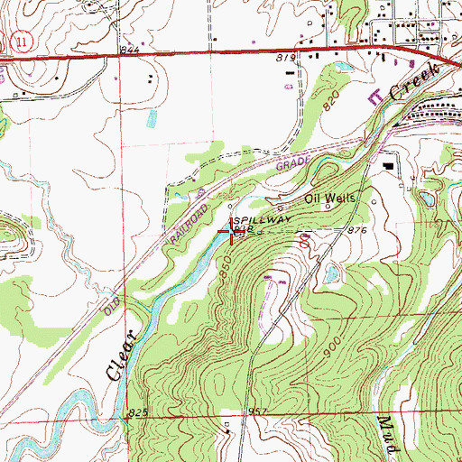 Topographic Map of Oknoname 113110 Reservoir, OK