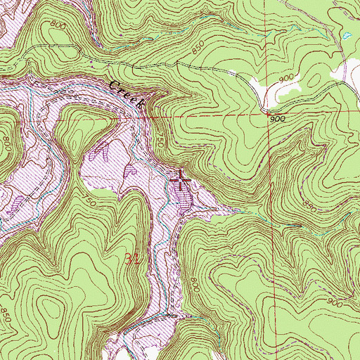 Topographic Map of Oknoname 113067 Reservoir, OK