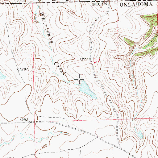 Topographic Map of Oknoname 113052 Reservoir, OK