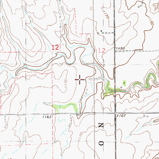Topographic Map of Oknoname 11901 Reservoir, OK