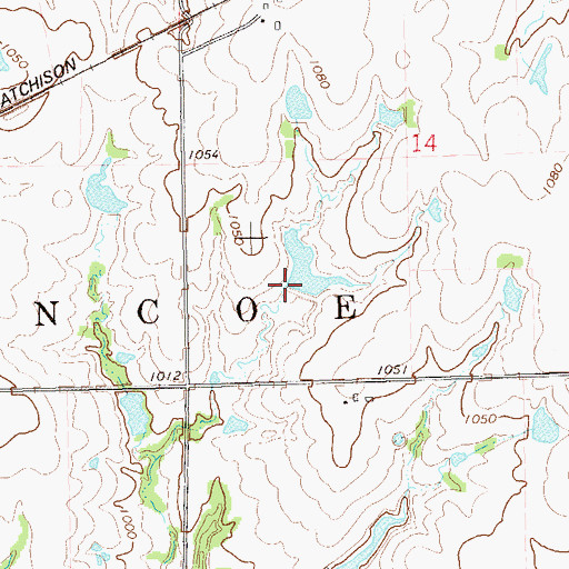 Topographic Map of Oknoname 11903 Dam, OK