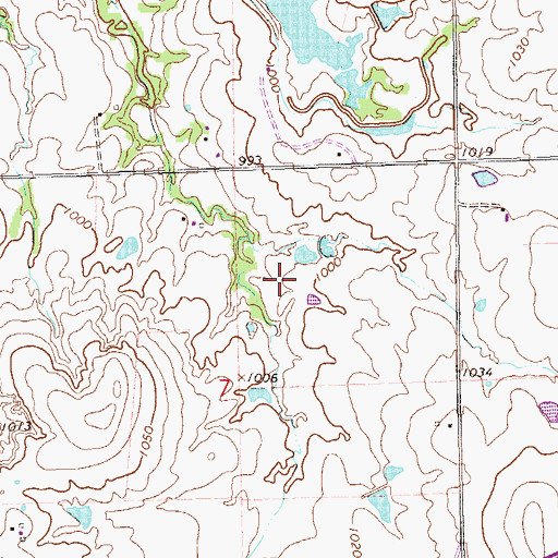 Topographic Map of Oknoname 11902 Reservoir, OK