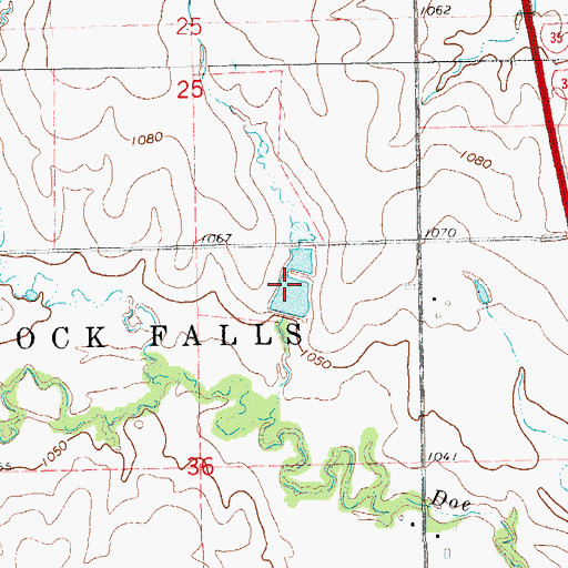 Topographic Map of Oknoname 071003 Reservoir, OK