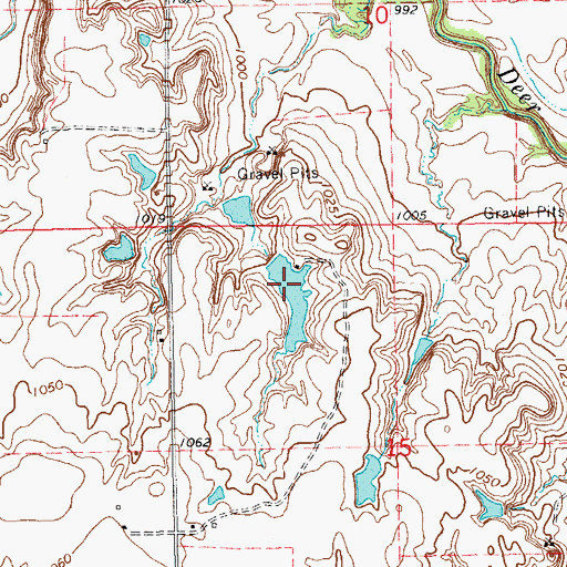 Topographic Map of Oknoname 071017 Dam, OK