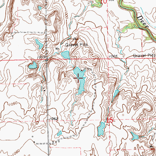 Topographic Map of Oknoname 071017 Reservoir, OK