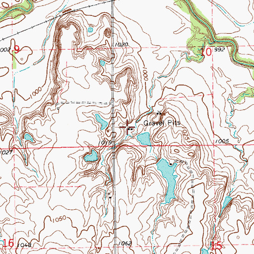 Topographic Map of Oknoname 071018 Dam, OK