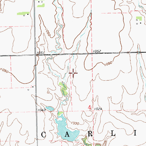 Topographic Map of Oknoname 071020 Reservoir, OK