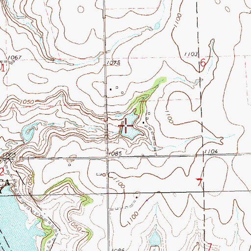 Topographic Map of Oknoname 071026 Reservoir, OK