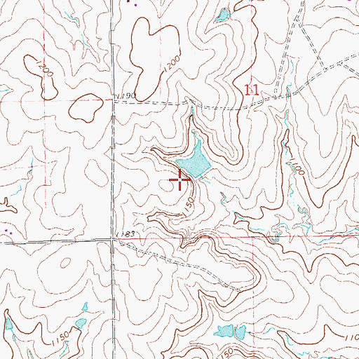 Topographic Map of Oknoname 071030 Dam, OK