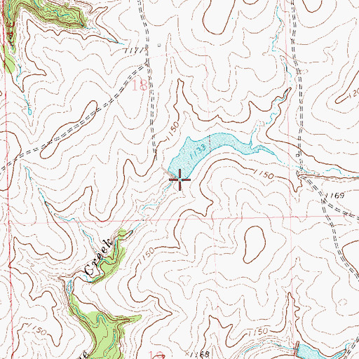 Topographic Map of Oknoname 071033 Dam, OK