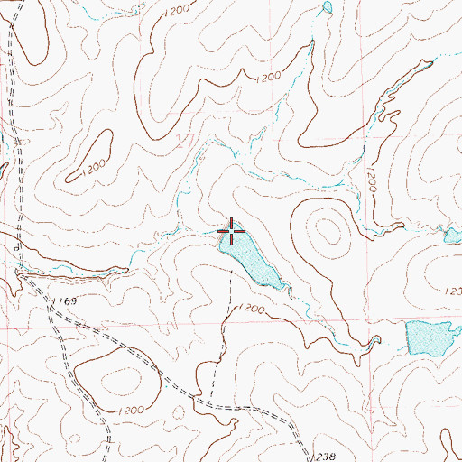 Topographic Map of Oknoname 071034 Dam, OK