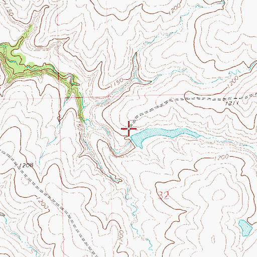 Topographic Map of Oknoname 071035 Dam, OK