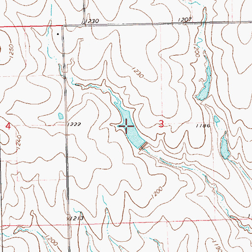 Topographic Map of Oknoname 071036 Reservoir, OK