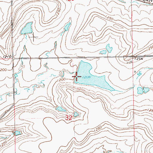 Topographic Map of Oknoname 071038 Dam, OK