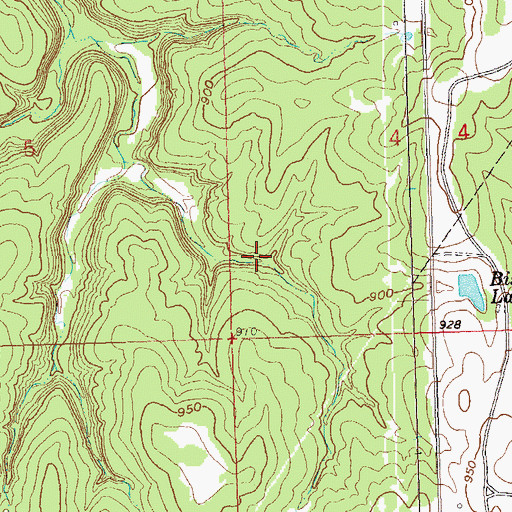 Topographic Map of Oknoname 071042 Dam, OK