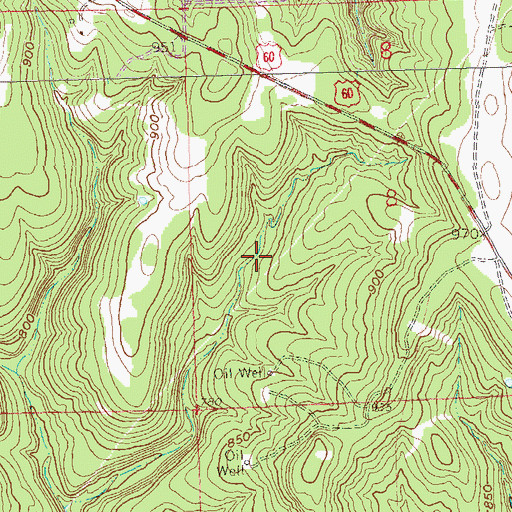 Topographic Map of Oknoname 071044 Dam, OK