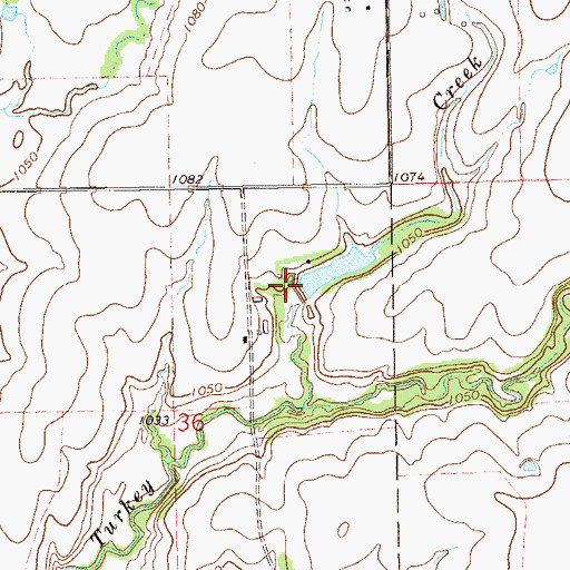 Topographic Map of Oknoname 071027 Dam, OK