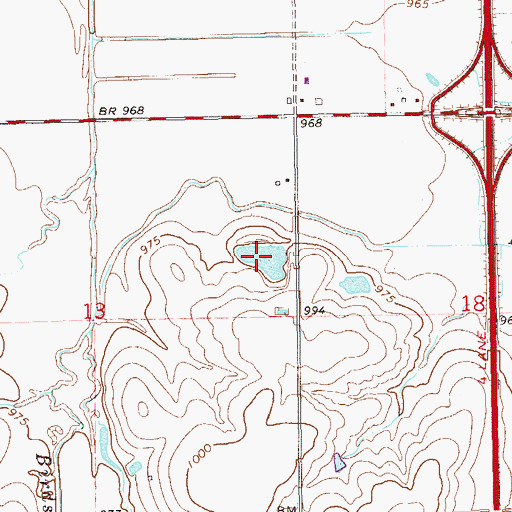 Topographic Map of Oknoname 071013 Reservoir, OK
