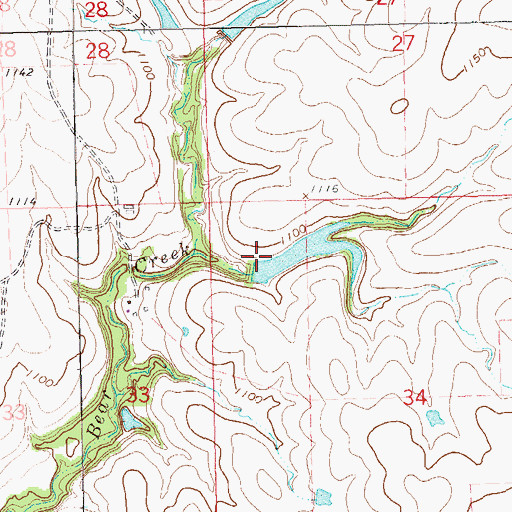 Topographic Map of Oknoname 071031 Dam, OK