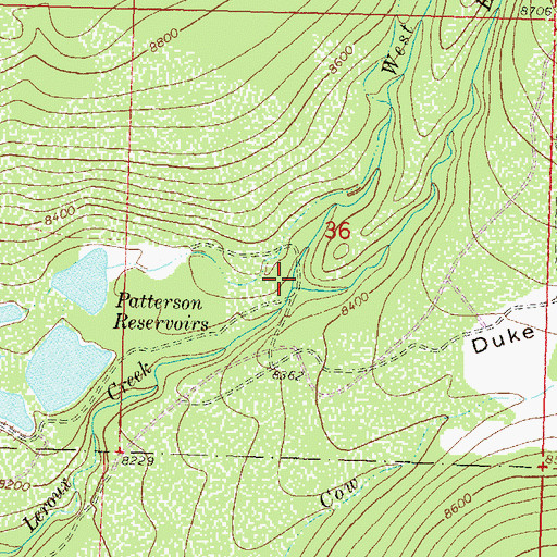 Topographic Map of East Leroux Creek, CO