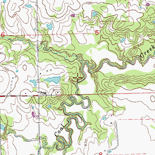 Topographic Map of Gene Maloy Dam, OK