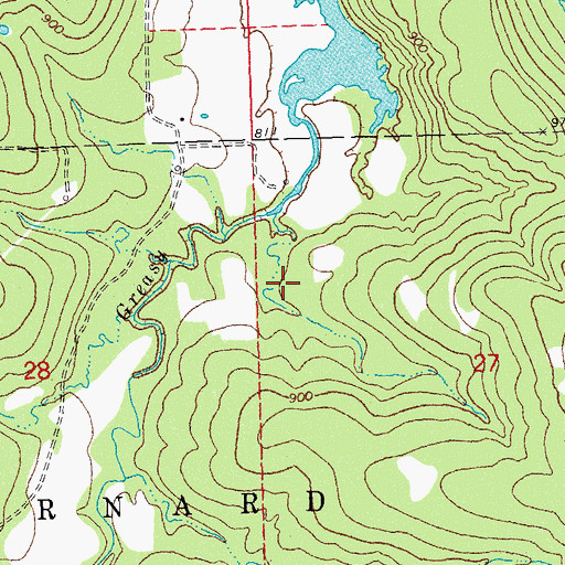 Topographic Map of Don Wallace Dam, OK