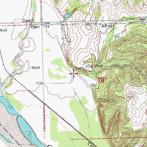 Topographic Map of Jack Coppedge Dam, OK