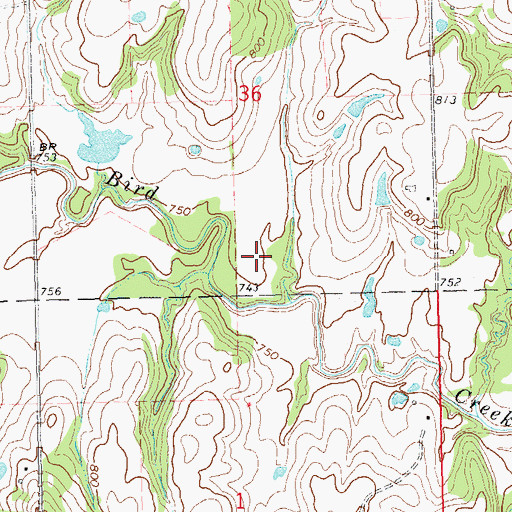 Topographic Map of Ed Perry 1 Dam, OK