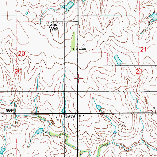 Topographic Map of Oknoname 015004 Reservoir, OK