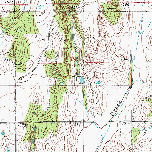 Topographic Map of Oknoname 015011 Dam, OK