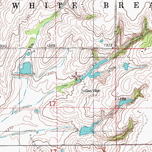 Topographic Map of Oknoname 015016 Dam, OK