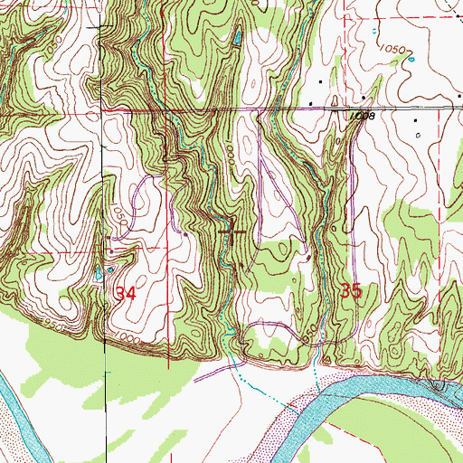 Topographic Map of Taylor Mitchell 2 Reservoir, OK