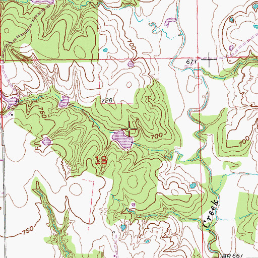 Topographic Map of Jim Conrad Dam, OK