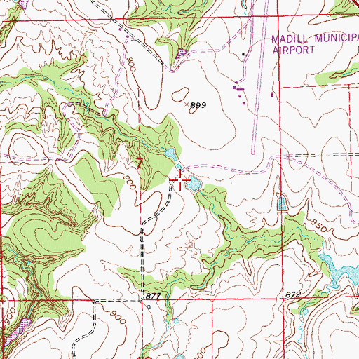 Topographic Map of John O'Banion 10 Reservoir, OK