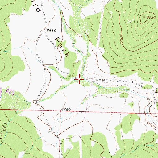 Topographic Map of Middle Hubbard Creek, CO