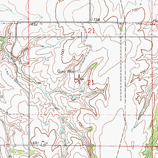 Topographic Map of Hall Number 3 Lake Dam, OK