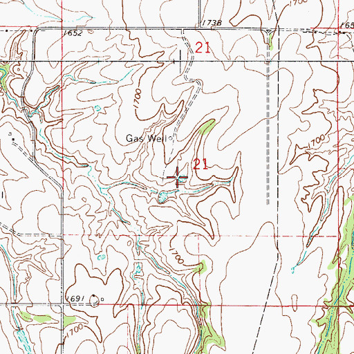 Topographic Map of Hall Number 3 Lake, OK