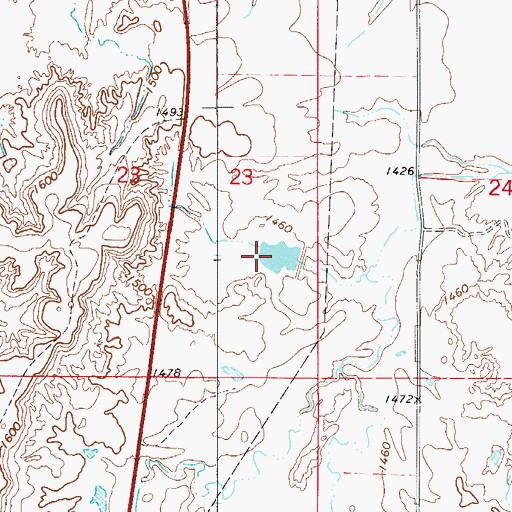 Topographic Map of Bell Lake, OK