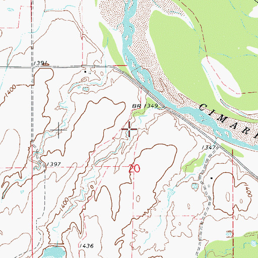 Topographic Map of Callison Lake Dam, OK