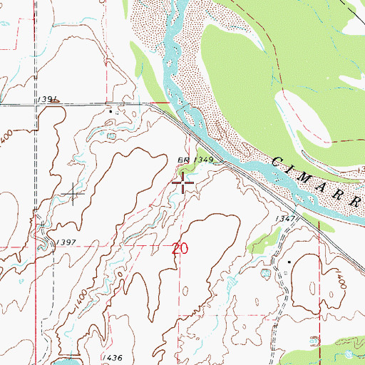 Topographic Map of Callison Lake, OK