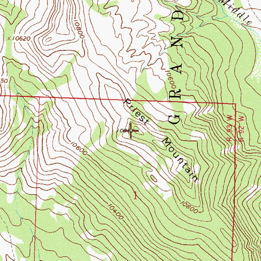 Topographic Map of Priest Mountain, CO