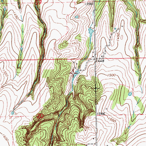 Topographic Map of H Hoehner Reservoir, OK