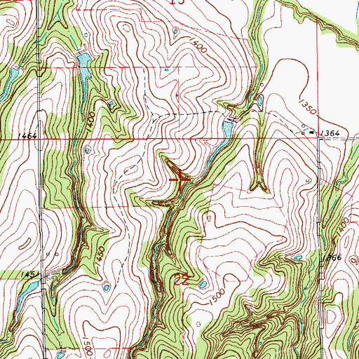 Topographic Map of Frenchie Hickman Number 2 Dam, OK
