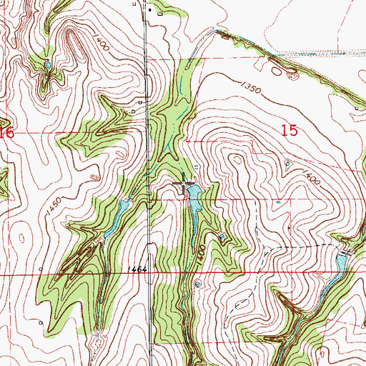 Topographic Map of Frenchie Hickman Number 1 Dam, OK