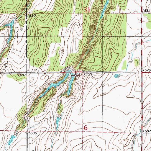 Topographic Map of Fay Abbott Dam, OK