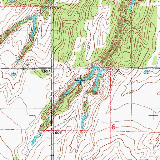 Topographic Map of Fay Abbott Reservoir, OK